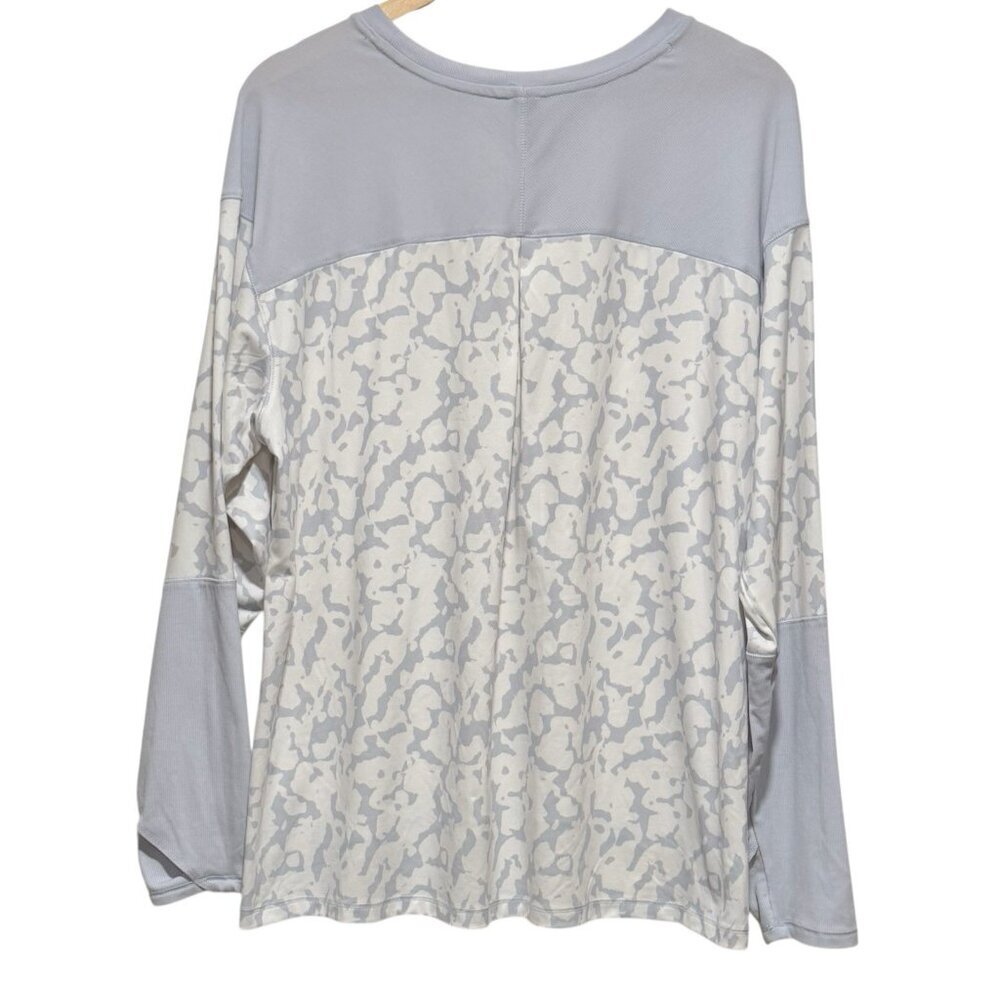 The North Face Plus Sz 1X Dawndream Gray Print Long Sleeve Womens Activewear Top - Picture 4 of 9